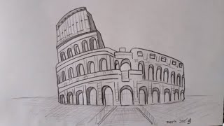 Comment dessiner LE COLISÉE DE ROME [upl. by Auhsaj]