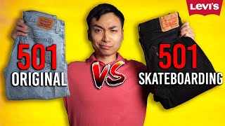 Which Jean Is Better  Levis 501 Original vs 501 Skateboarding [upl. by Aehtla784]