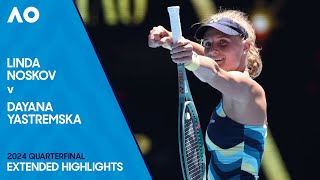 Linda Noskova v Dayana Yastremska Extended Highlights  Australian Open 2024 Quarterfinal [upl. by Alyak100]