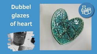 Live hartje keramiek speciaal effect glazuren met 2 verschillende  glaze heart of ceramics [upl. by Greenstein219]