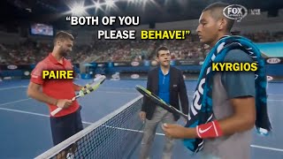 The Tennis Match That Turned into a CIRCUS Kyrgios vs Paire [upl. by Narton238]