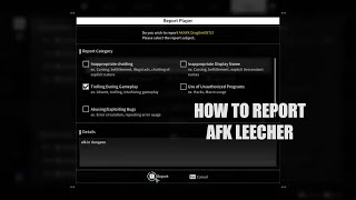 How to report AFK Leecher in the First Descendant [upl. by Nahsin]