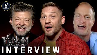 Venom Let There Be Carnage Interviews with Tom Hardy Woody Harrelson amp Andy Serkis [upl. by Annawd]