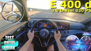 2021 Mercedes E 400 d TModel AllTerrain 4Matic 330 PS TOP SPEED AUTOBAHN DRIVE POV [upl. by Llenrup263]