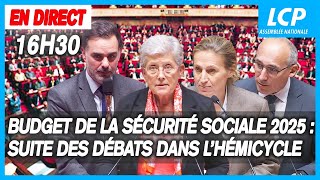 Budget de la Sécurité sociale 2025  suite de lexamen en séance à lAssemblée [upl. by Nirra845]