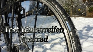 Test Winterreifen Fahrrad [upl. by Chapel]