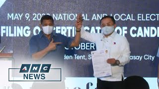 Bong Go files Certificate of Candidacy for vice president in 2022 elections  ANC [upl. by Adnaluoy]