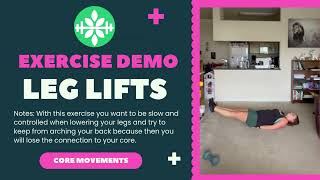 Leg Lifts Exercise Demo Nourish amp Thrive [upl. by Auliffe]