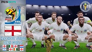 🏴󠁧󠁢󠁥󠁮󠁧󠁿 Inglaterra  Eliminatorias Sudáfrica 2010  Goles ️⚽️ PES 2021 mods [upl. by Santa913]