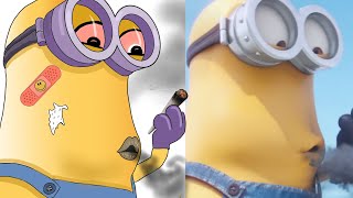 minions Escapes  funny cartoon drawing meme  Try to not Laugh 😂 [upl. by Kcirdderf883]