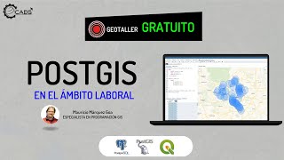 🌎 Geotaller ¡GRATUITO PostGIS en el Ámbito Laboral  CAEG [upl. by Gibun139]