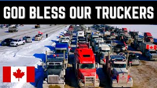 Tribute to Freedom Convoy  2022  Ottawa  emotional compilation  Canada  God Bless Our Truckers [upl. by Dugan]