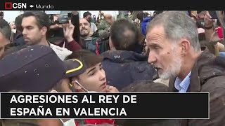 AGRESIONES al REY DE ESPAÑA y a PEDRO SÁNCHEZ en VALENCIA [upl. by Philana]