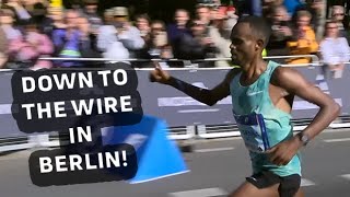 THRILLING Finish To Mens Race At Berlin Marathon 2024 [upl. by Eiggam]