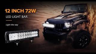 I installed 72W LED Light Bar Work Light as a Fog Lamp of a car This is very Bright DIY [upl. by Aelem]