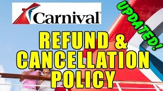 UPDATED Carnival Cruise Lines  Refund and Cancellation Policy [upl. by Tterag355]