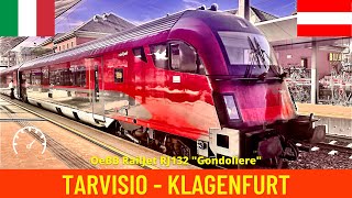 Cab ride Tarvisio  Klagenfurt  train drivers view in 4K [upl. by Fariss576]