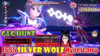 E6S5 Silver Wolf Hypercarry Hacks Argenti GampG V12D18 E6S5 Sparkle Ruan Mei Fu Xuan Hunt with Build [upl. by Hughett]