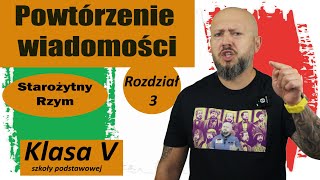 Powtórzenie wiadomości klasa 5 Rozdział 3 Starożytny Rzym Czas na podsumowanie [upl. by Keon303]