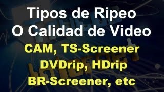 Ripeo Diferentes Calidades de Vídeo en Películas TSScreener R5R6Screener HDrip etc [upl. by Ahsinal]