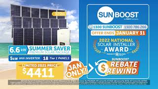 SUNBOOST  Solar Rebate Rewind [upl. by Naginnarb398]