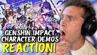 FIRST REACTION to All GENSHIN IMPACT Character Demos  Part 2 [upl. by Mistrot]