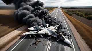 JUST NOW Ukrainian F16C Supplied from the USA Shot Down Russian Most Famous Su35 Fighter [upl. by Ezechiel]