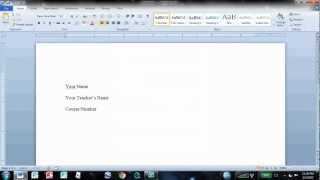 How to Set Up MLA Format in Word [upl. by Otilrac]