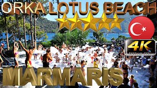 4K MARMARIS ORKA LOTUS BEACH HOTEL 2024 ЛИЧНОЕ МНЕНИЕ GOOD BEACH RESORT DALAMAN MUGLA TURKEY [upl. by Tsai]