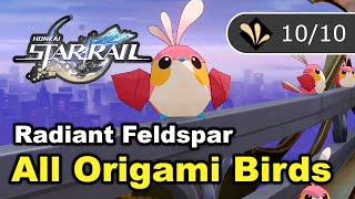 Radiant Feldspar  All Origami Bird Locations  Honkai Star Rail [upl. by Schug235]