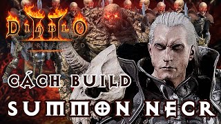 Diablo II Resurrected  Summon Necromancer Cách Build Rẻ Tiền [upl. by Lanevuj622]