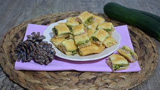 Stuzzichini di sfoglia con zucchine  Antipasto veloce in 5 Minuti  Divertirsi in cucina [upl. by Haggai618]