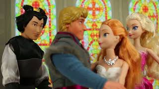 Frozen Anna Wedding to Kristoff or Hans With Elsa a Spell and Gaston DisneyToysFan [upl. by Dhar481]