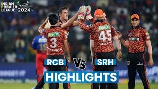 RCB vs SRH Highlights Sunrisers Hyderabad Defeat Royal Challengers Bengaluru By 25 Runs  IPL 2024 [upl. by Eenalem]