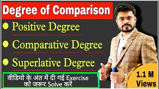 Degree of Comparison Positive Comparative amp Superlative Degree in English grammar Degree in Eng [upl. by Akineg]