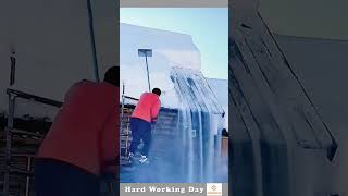 The Process Of Removing Snow From The Roof [upl. by Temhem]