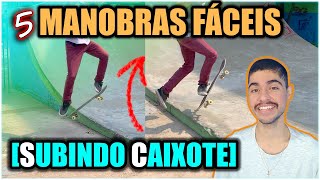 5 MANOBRAS MAIS FÁCEIS DE SKATE SUBINDO CALÇADAS E CAIXOTES passo a passo Skate para iniciantes 🔥 [upl. by Etnauq446]