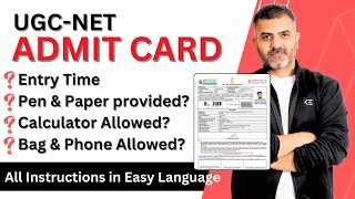 UGCNET Admit Card  All Instructions Explained  Kumar Bharat [upl. by Igiul165]