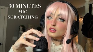 ASMR  30 Minutes of Mic Scratching  foam amp floofy covers included [upl. by Accire]