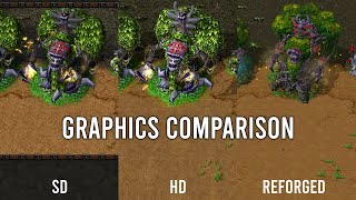 Warcraft 3 Reforged 20 Graphics Comparison ClassicSDClassicHDReforged [upl. by Tiersten661]