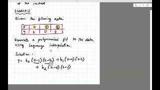 Numerics Lec07c Lagrange Interpolation exact fit Fall 2024 [upl. by Bonita]