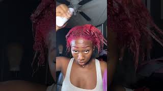 My last color for a while lol ❤️ naturalhairtutorial hairstyle hairtutorial naturalhairstyling [upl. by Anelram]