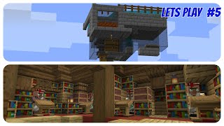 LETS PLAY MINECRAFT 116 SURVIVAL 5  LIBRARY IRON FARM CLIFF WORK [upl. by Llerehc50]