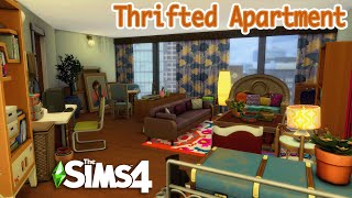 Thrifted Apartment for a Single Sim  The Sims 4 Speed Build [upl. by Christiana]