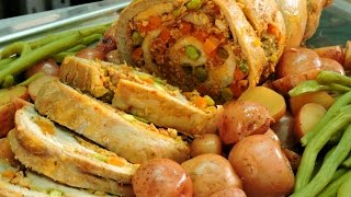 Lomo relleno de picadillo para cena Navideña Recetario Navideño RecetasdeLuzMa [upl. by Ettenotna]