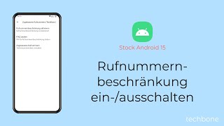 Rufnummernbeschränkung einschalten oder ausschalten Android 15 [upl. by Sheridan]