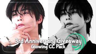 Glowing CC Pack  3rd Anniversary Mini Giveaway Alight Motion 🌟 [upl. by Eeramit190]