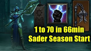 Crusader Season Start Practice 1 to 70 in 66min DarklightFist of the Heavens Run [upl. by Fanning555]