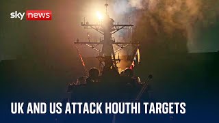 Middle East crisis UK and US hit Houthi targets in Yemen [upl. by Pilihp432]