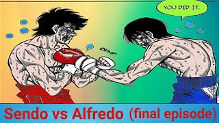 Sendo vs Alfredo finale episode  Hajime no Ippo coloured series [upl. by Elinnet]